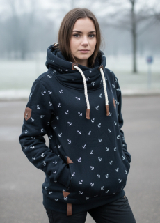 Dámská mikina - velké velikosti 2XL až 7XL modrá